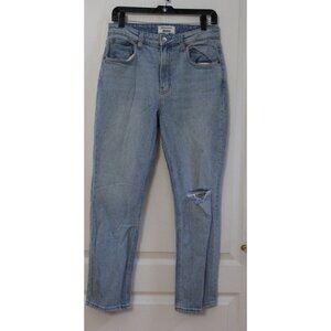 Reformation Liza High Rise Straight Cropped Jeans; Wash Montego Destoyed Size 30